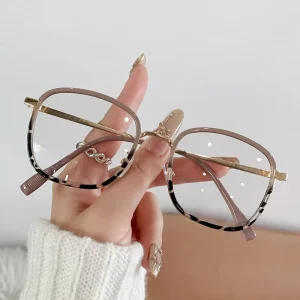Unisex Photochromic Anti-Blue Light Reading Glasses with Metal Optical Frame