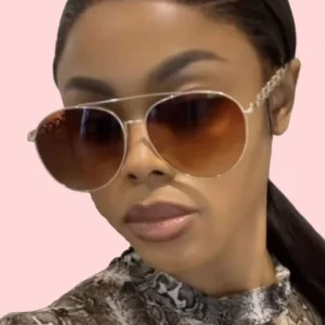 Unisex Pilot Metal-Frame PC-Lens UV400 Sunglasses