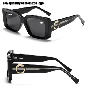 Unisex Polarized Sunglasses UV400 Retro PC Frame with Custom Logo OEM