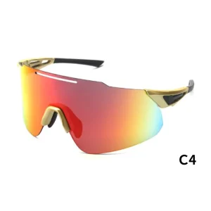 Unisex Purple UV400 Lightweight Comfortable Half Rim Cycling Sunglasses for Outdoor Sports