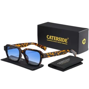 Unisex Rectangle-Frame TAC Polarized Sunglasses with UV Protection and Anti-Glare Lenses