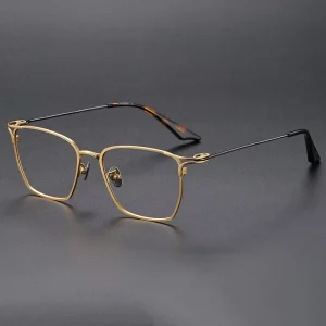 Unisex Retro Classic Pure 100% Titanium Rectangle Optical Frames Eyewear Eyeglasses Men Women Spectacle Frame