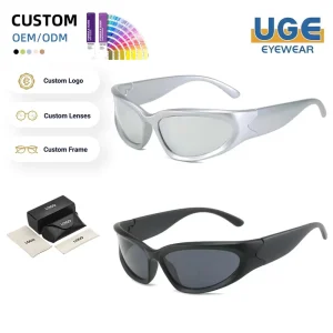 Unisex Retro Futuristic Sunglasses Small Frame Shield UV400 Trendy Y2K Streetwear Steampunk Sunglasses Outdoor Activities