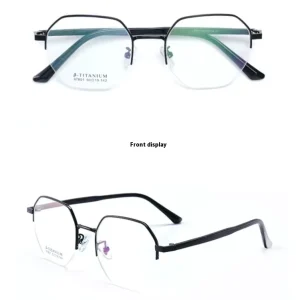 Unisex Retro Half-Frame Animal Print Eyeglasses Lightweight Non-Magnetic Design Assorted Men Women