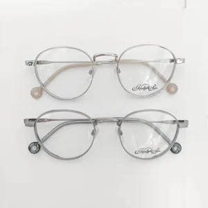 Unisex Retro Metal Full-Rim Eyeglasses