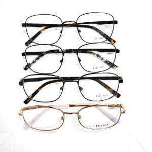 Unisex Retro Metal Square Full-Rim Optical Glasses Frames, Mixed Colors, Assorted Stock