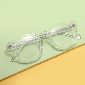 Unisex Retro Round Thick Acetate Optical Eyeglass Frames