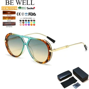 Unisex Retro Small Polygon Metal Sunglasses with UV400 Protection