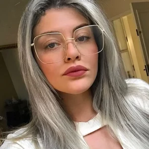 Unisex Retro Square Gold Alloy Eyeglasses with White Lenses Reading and Computer Glasses