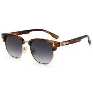 Unisex Semi-Rimless Sunglasses UV400 Gradient PC Lenses Lightweight