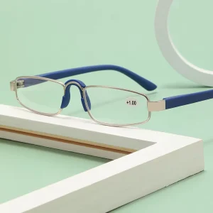 Unisex Small-Frame Reading Glasses PC Frame Transparent Lenses Lightweight