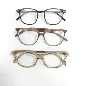 Unisex Solid Acetate Full-Rim Optical Eyeglass Frames Hand Polished