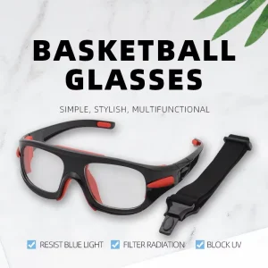 Unisex Sports Goggles Anti-Collision Explosion-Proof Basketball Football Eyewear with Strap