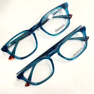 Unisex Square Full-Rim Acetate Glasses Clear Lenses Solid Pattern