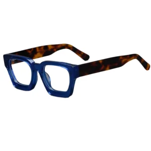 Unisex Square Full-Rim Geometric Eyeglass Frames for Reading Glasses