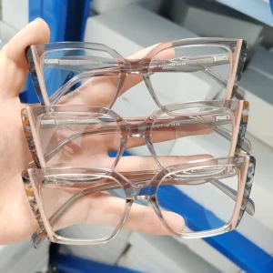 Unisex Square Full Rim Thick Acetate Optical Eyeglass Frames
