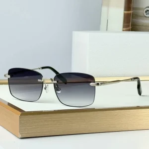 Unisex Square Rimless Metal Sunglasses, UV400 Lenses