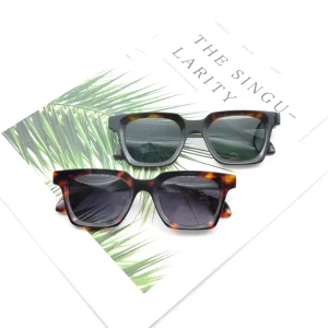 Unisex Square Sunglasses Acetate Frame TAC Polarized Lens UV400 Protection
