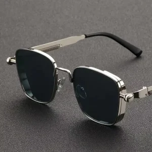 Unisex Square Sunglasses UV400 Steampunk Metal Frame