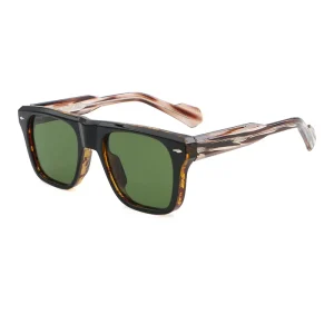 Unisex Square Thick-Frame PC Sunglasses UV400
