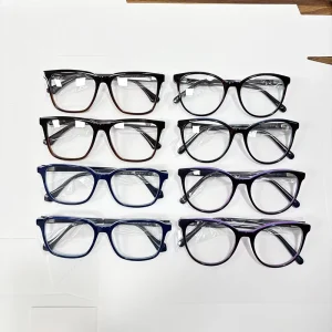 Unisex Square Transparent Red Full-Rim Optical Frames