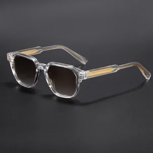 Unisex Sunglasses Square Frame Metal Full Rim Gradient Reflective UV400 Lenses for Travel Beach