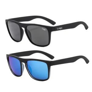 Unisex Sunglasses with PC Frame Blue TAC Polarized Lenses UV400 Black and Green