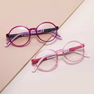 Unisex TR90 Round Computer Glasses with Blue-Light Optical Lenses for Kids