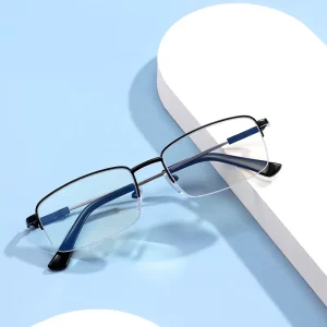 Unisex Thin Optical Frame Reading Glasses with Anti-Blue Light Lenses