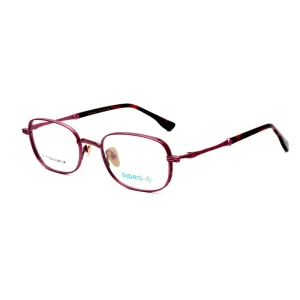 Unisex Titanium Full-Rim Quadrate Optical Reading Glasses Lightweight Multicolor Printed Pattern