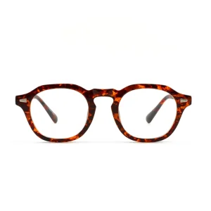 Unisex Ultra-Light TR90 Optical Glasses with Acetate Temples and Animal Pattern