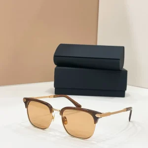 Unisex Vintage Brow Line Sunglasses Black Silver Frame UV400 Sunglasses for Men Women