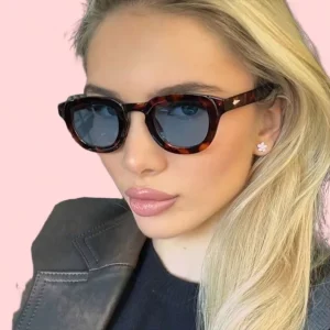 Unisex Vintage Round Sunglasses AC Lens PC Frame Full Rim UV400 Driving Eyewear