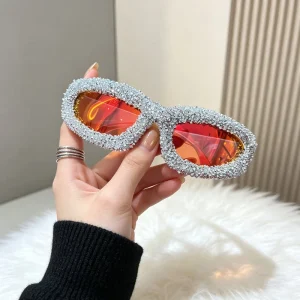 Unisex Y2K Party Sunglasses Full Frame Cat Eye Rhinestone UV400