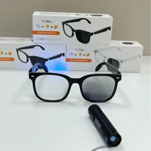 V6 Max Smart Glasses with Remote Camera Control for Group Photos and UV Protection