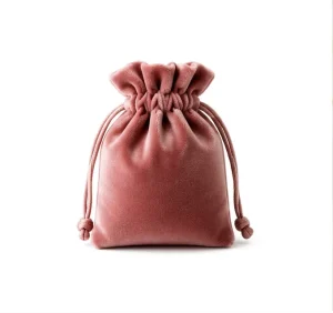 Velvet Jewelry Pouch Drawstring Bag for Wedding Favor Gift Packaging with Custom Color and Size