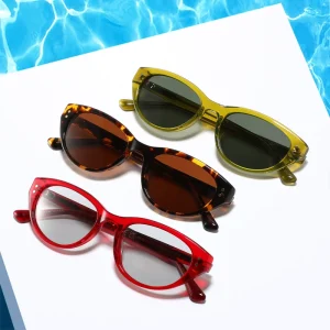Vintage Cat Eye Acetate Sunglasses Black Green Red Tortoiseshell Women’s