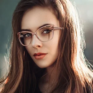 Vintage Cat-Eye Optical Frames for Women Anti-Blue-Light Prescription Glasses