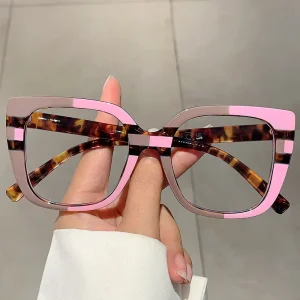 Vintage Cat Eye Optical Prescription Eyeglass Frames with Anti-Blue Light Blocking for Women