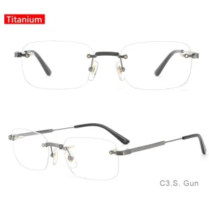 Vintage Custom Rimless Pure Titanium Optical Eyeglass Frames