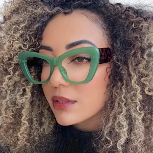 Vintage Designer Anti Blue Light Optical Frames Cat Eye Style Computer Glasses for Women with Myopia Prescription