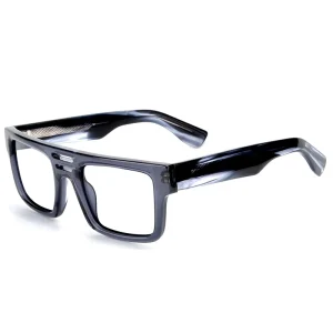 Vintage Designer Prescription Bold Black Acetate Eye Glass Optical Frame Glasses Eyewear Optic Eyeglasses for Men