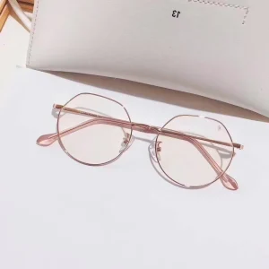 Vintage Irregular Polygon Full-Rim Lightweight Reading Eyeglasses for Unisex Daily Wear