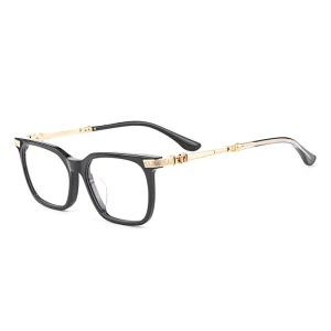 Vintage Large-Frame Silver Gray Green Multifocal Computer Eyeglass Frames