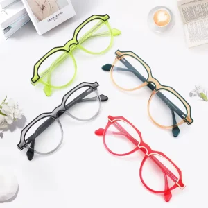 Vintage Multilayer Acetate Women’s Reading Myopia Prescription Eyeglass Frames