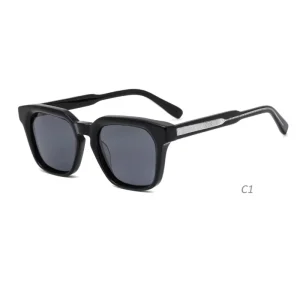 Vintage Polarized Acetate TR90 Full-Rim Sunglasses for Men