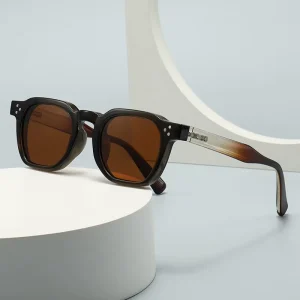 Vintage Polygon Rice Nail Square Polarized Sunglasses for Women and Men with UV Protection