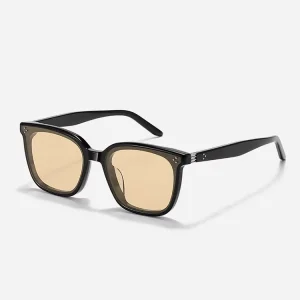 Vintage Retro Oversize Round Acetate Sunglasses for Women Men Cat.3 Nylon Lens UV400 Protection