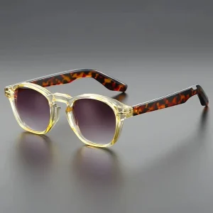 Vintage Rivet Retro Square-Frame UV Sunglasses, Unisex