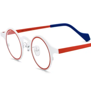 Vintage Round Acetate and Metal Optical Eyeglass Frames for Prescription Use